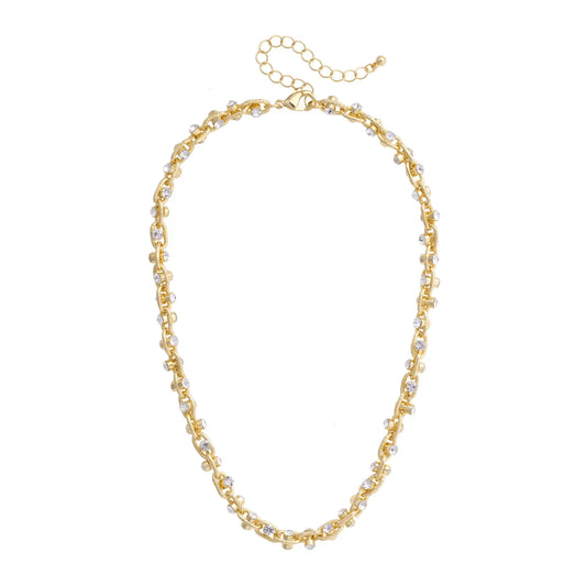 Krystal Twisted Rhinestone Necklace