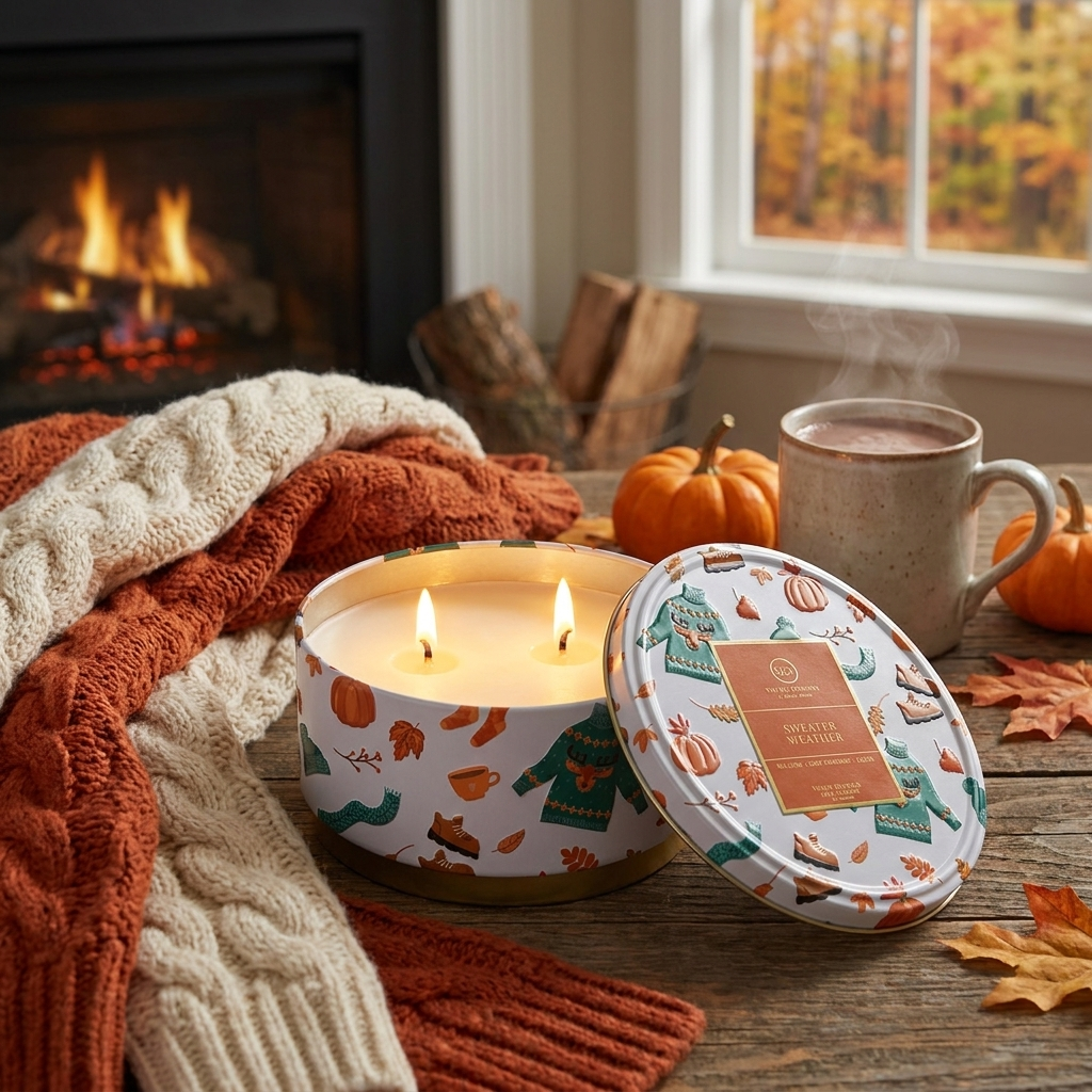 Sweater Weather Embossed Luxe 12oz  Tin