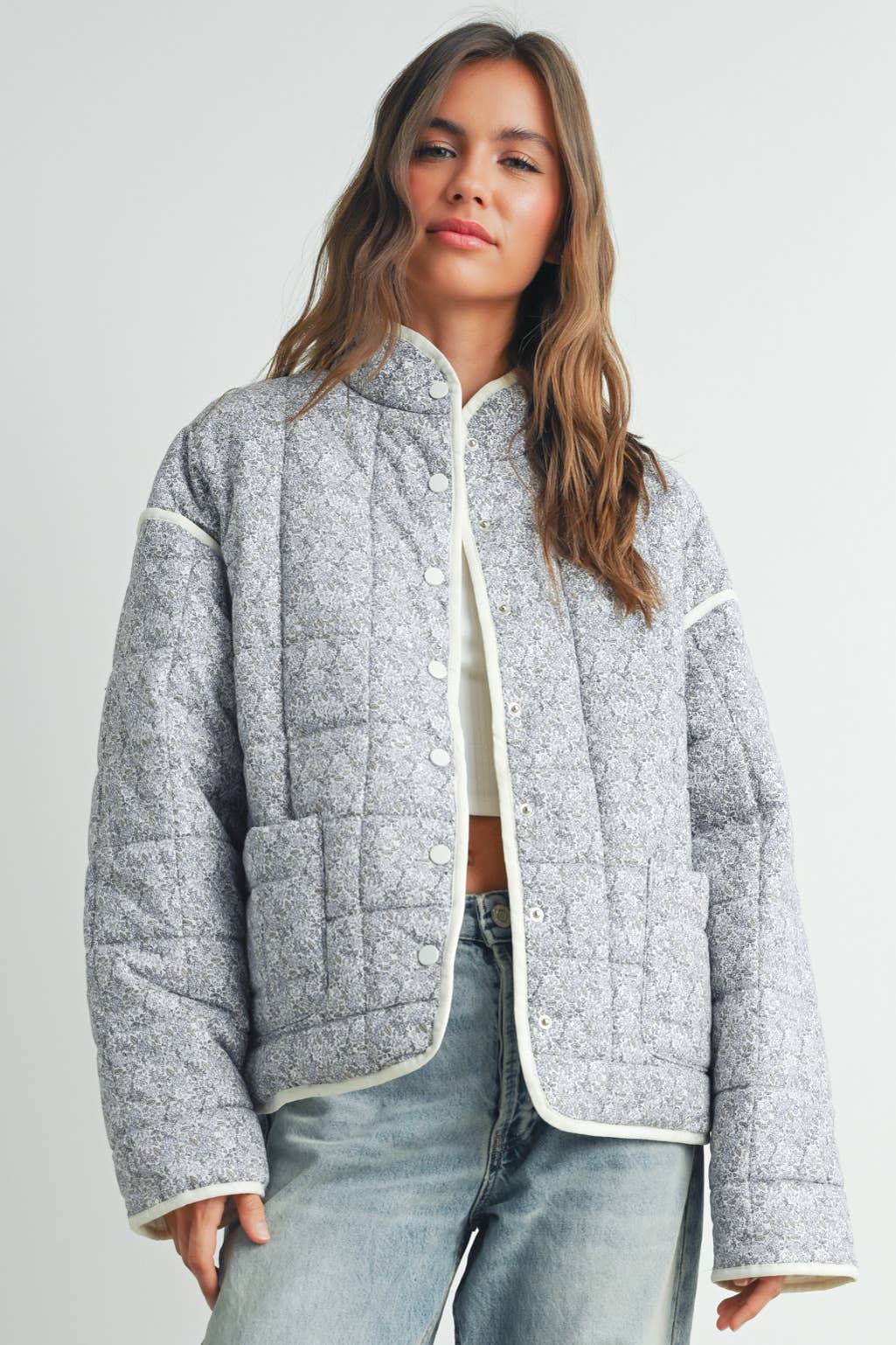 FLORAL QUILTED JACKET