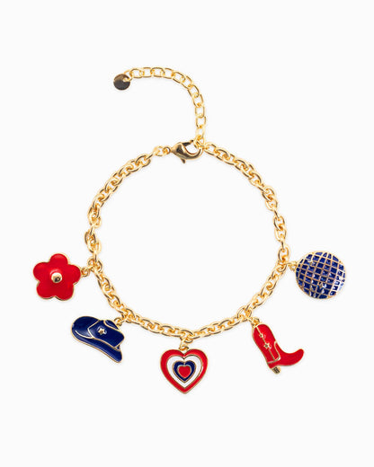 Americana Western Disco Ball Chain Bracelet