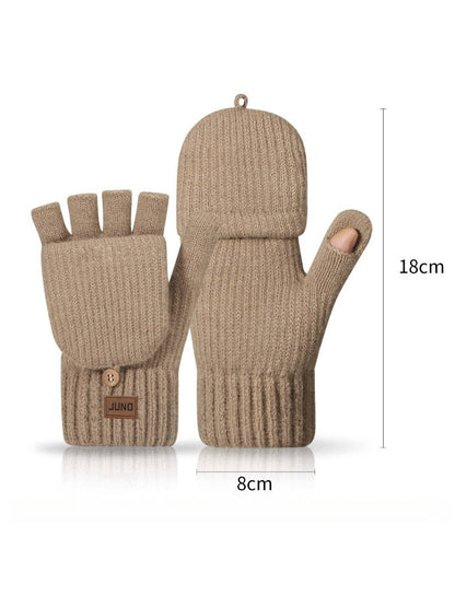 Fingerless Gloves with Mitten Flaps