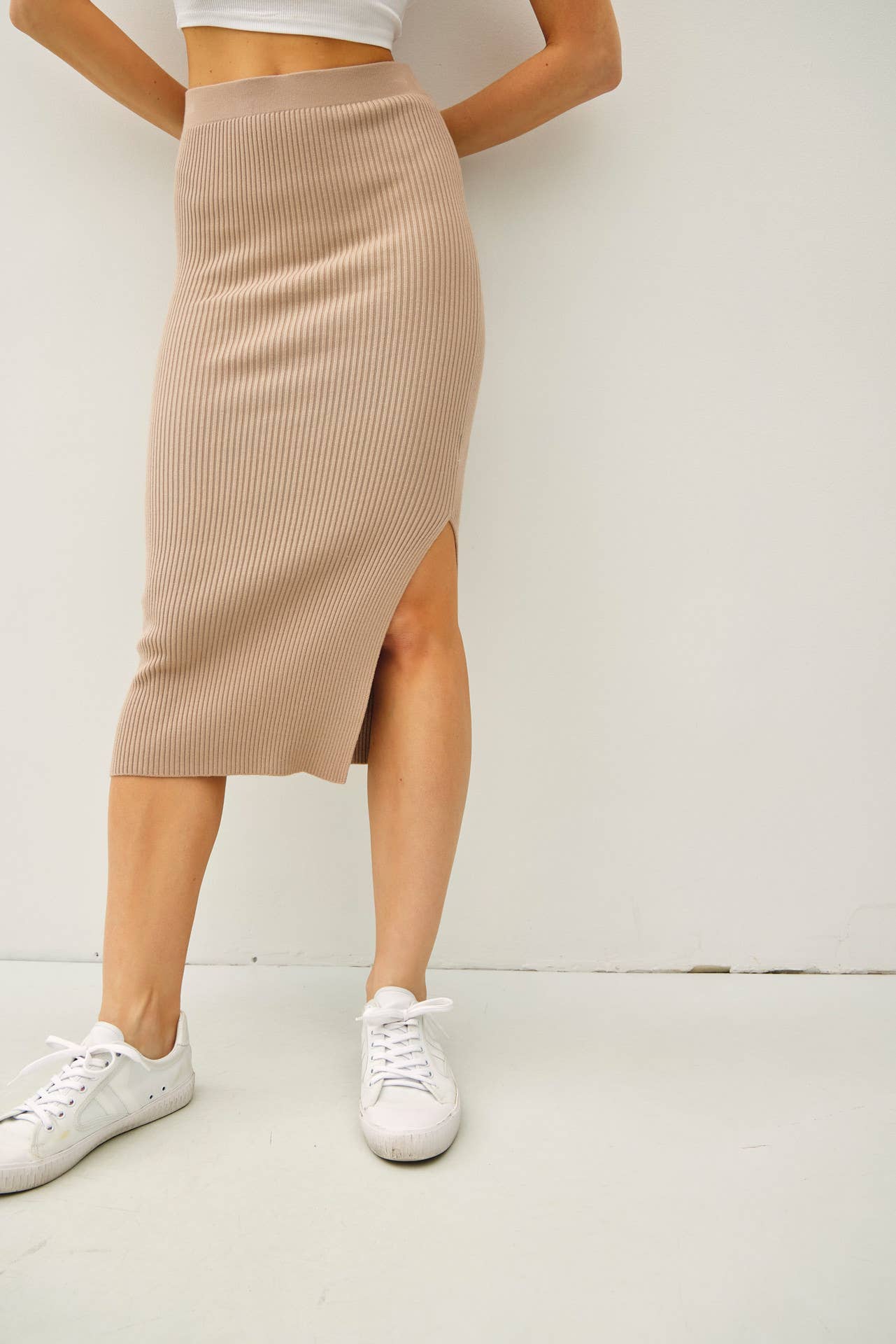 BODYCON MIDI SWEATER SKIRT