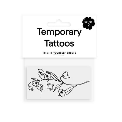 May Birth Flower - Lily of the Valley Temporary Tattoos