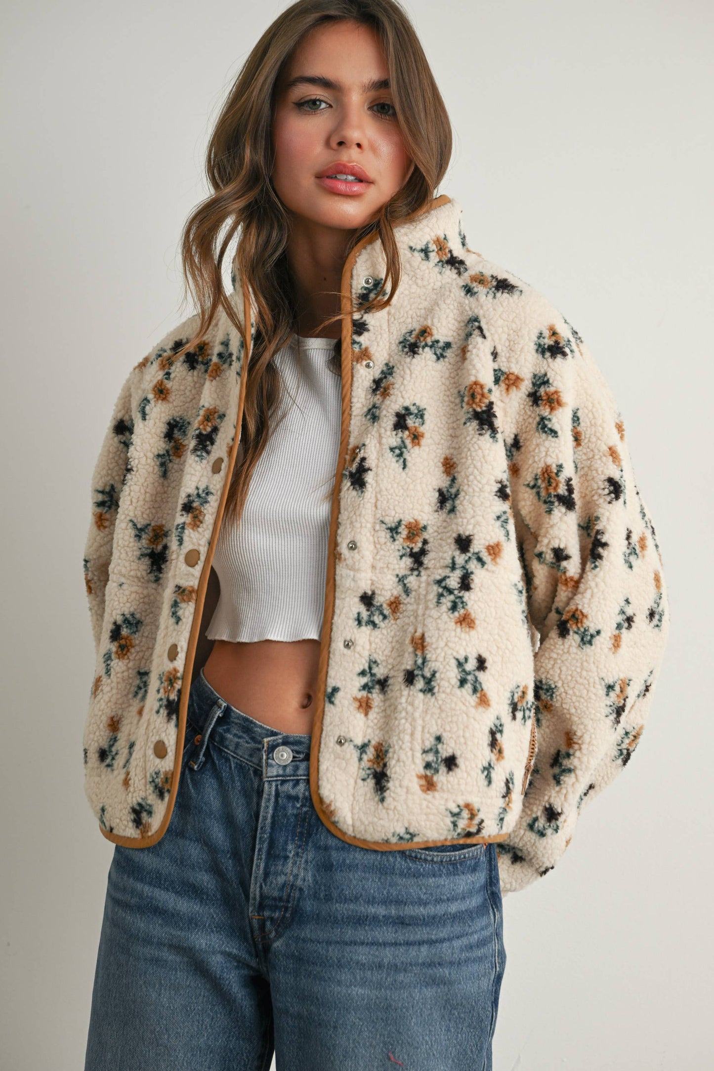 Floral Fluffy Jacket