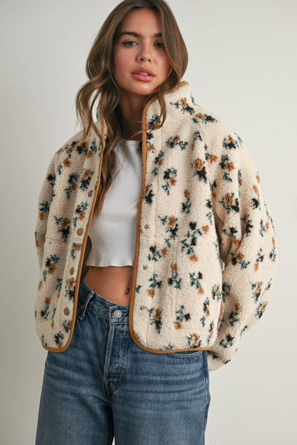 Floral Fluffy Jacket