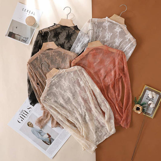 Floral Lace Sheer Layering Top