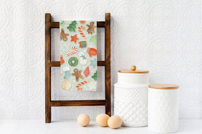 Mint Christmas Cookies - Holiday Tea Towel