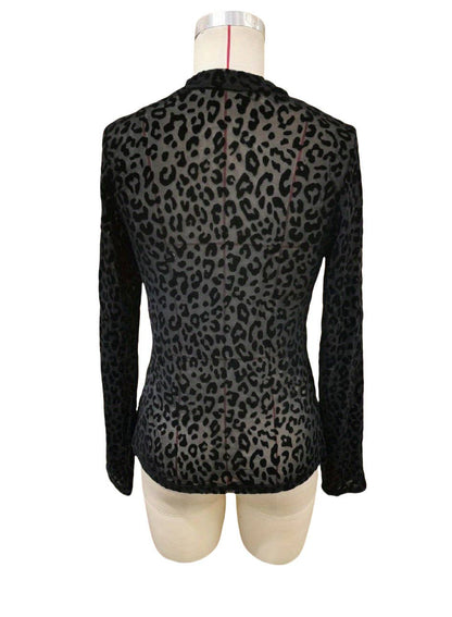 Leopard Mesh Top