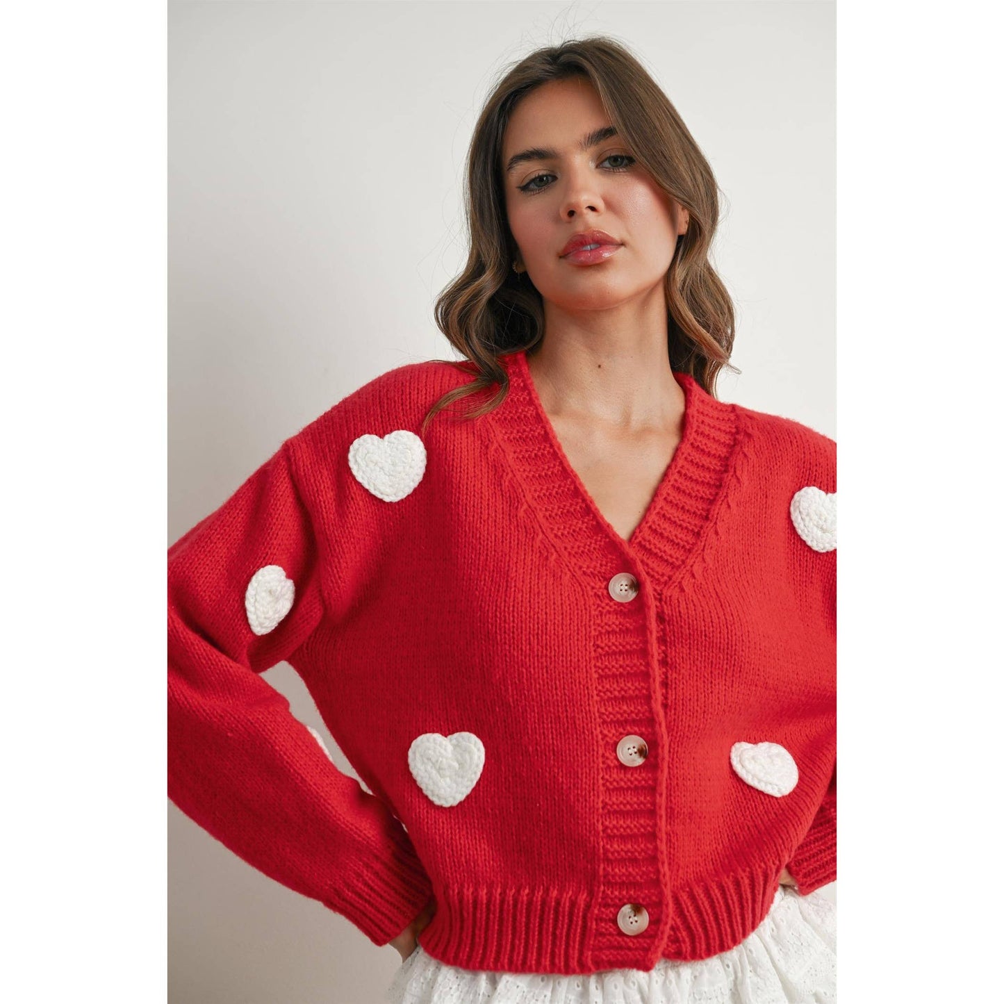 Heart Pattern Cardigan