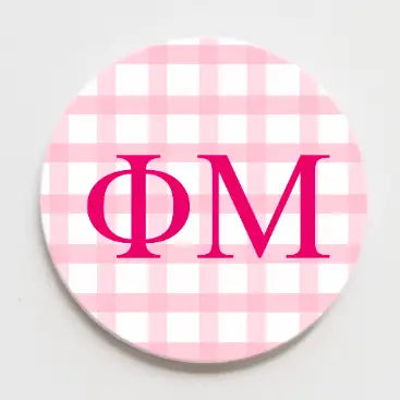 Sorority Gingham Buttons 3 inches