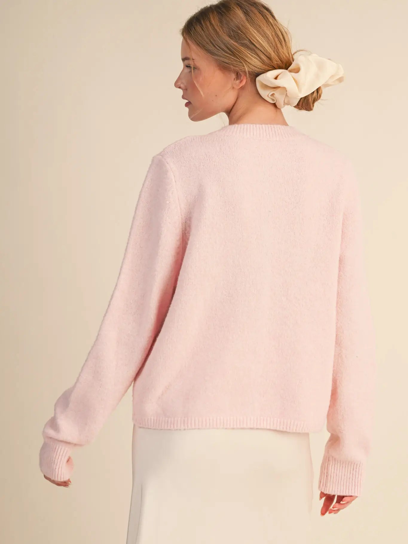 Marled Knit Sweater Cardigan