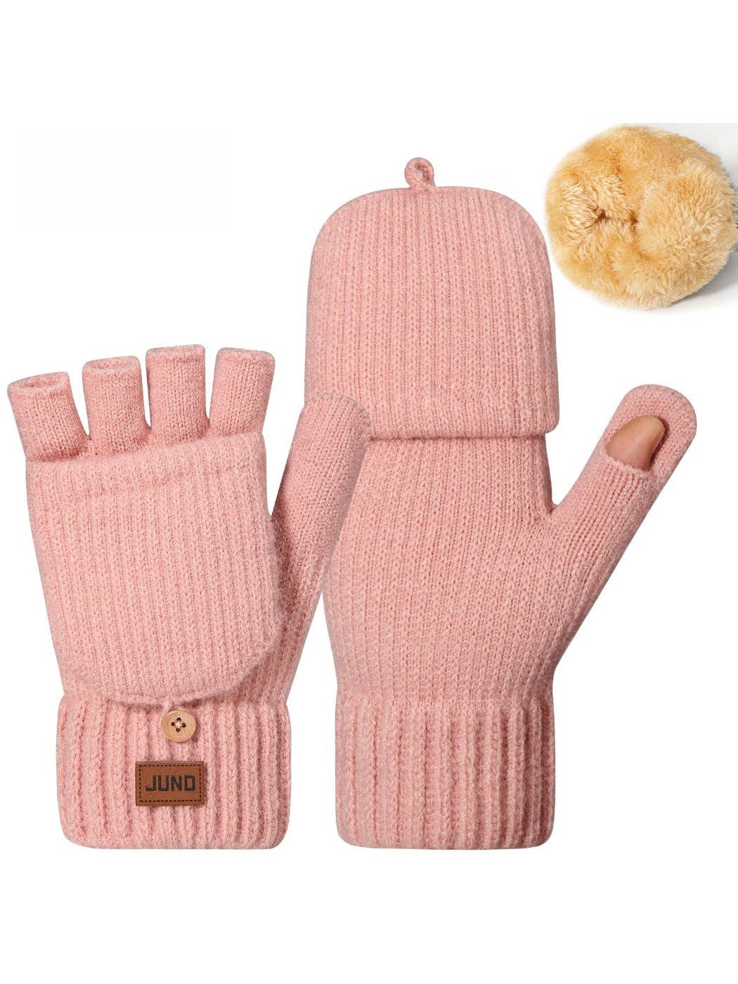 Fingerless Gloves with Mitten Flaps