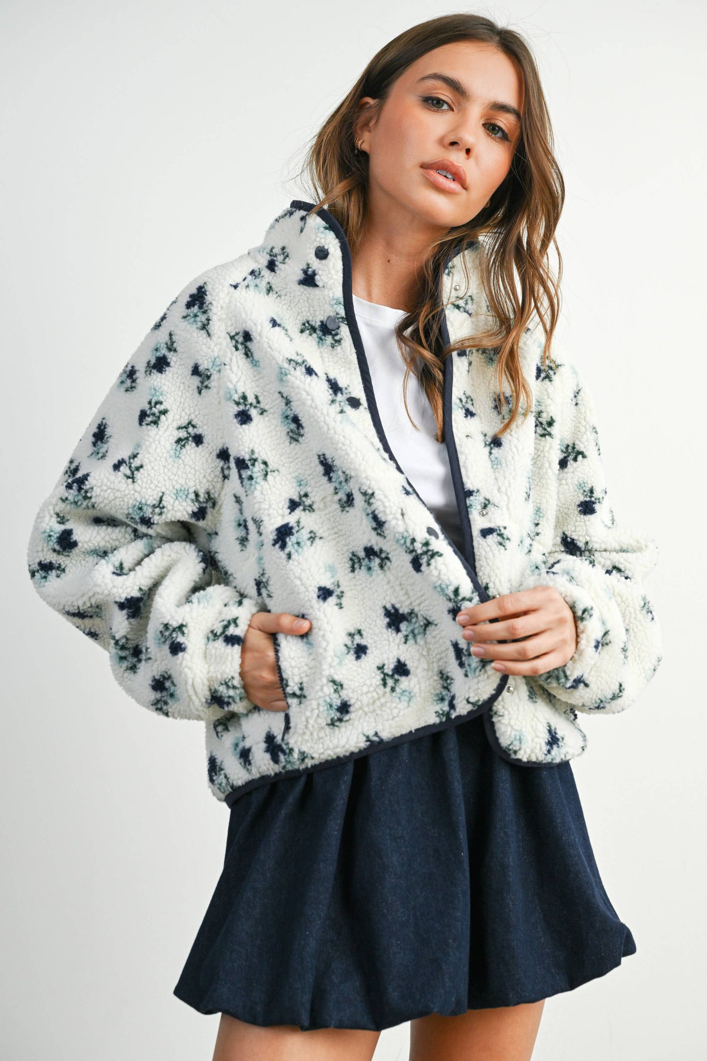 Floral Fluffy Jacket