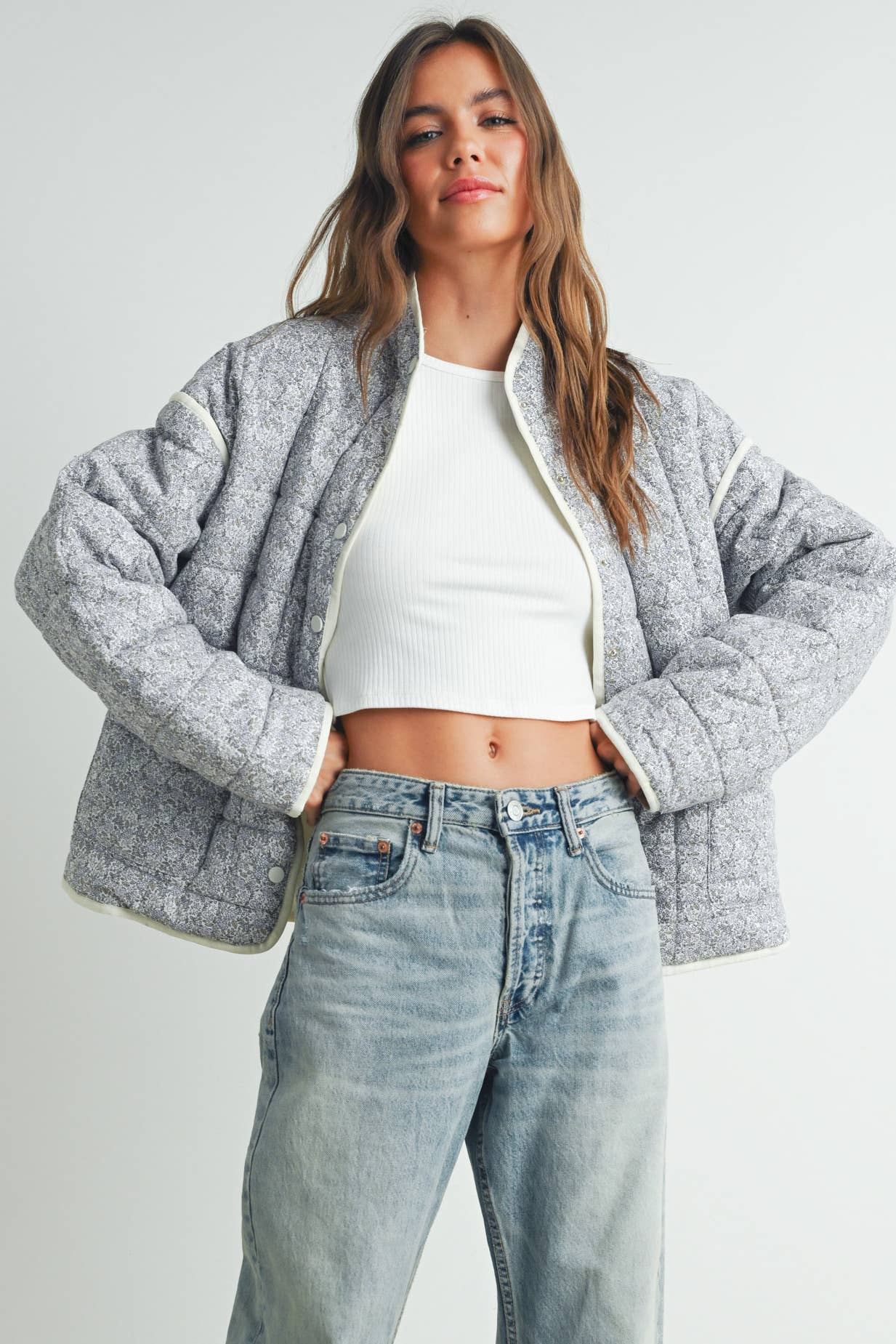 FLORAL QUILTED JACKET