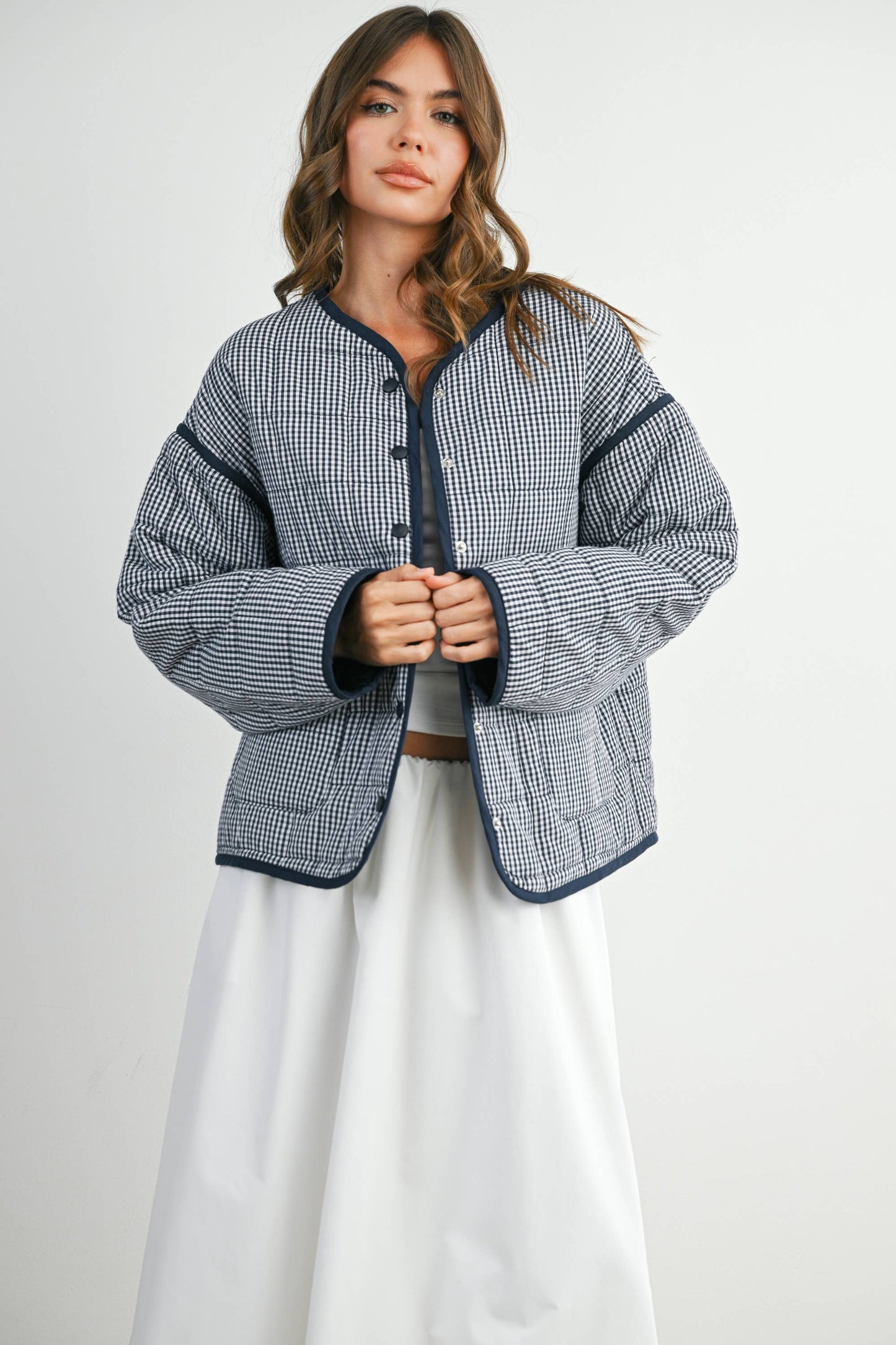 Buttoned Quilted Puffer Jacket