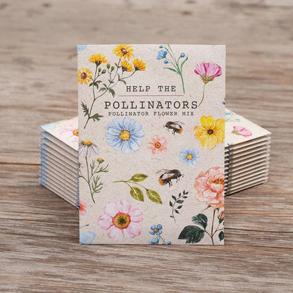 Help Pollinators Kraft Bee - Pollinator Wildflower Seed Packets