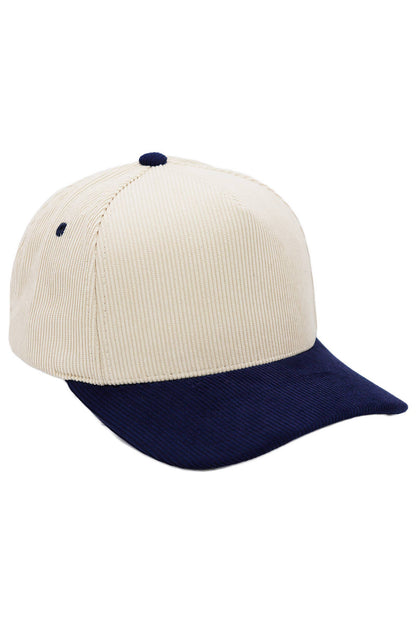 Premium Corduroy Beige Upper Baseball Cap