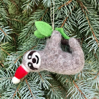Xmas Sloth Ornament