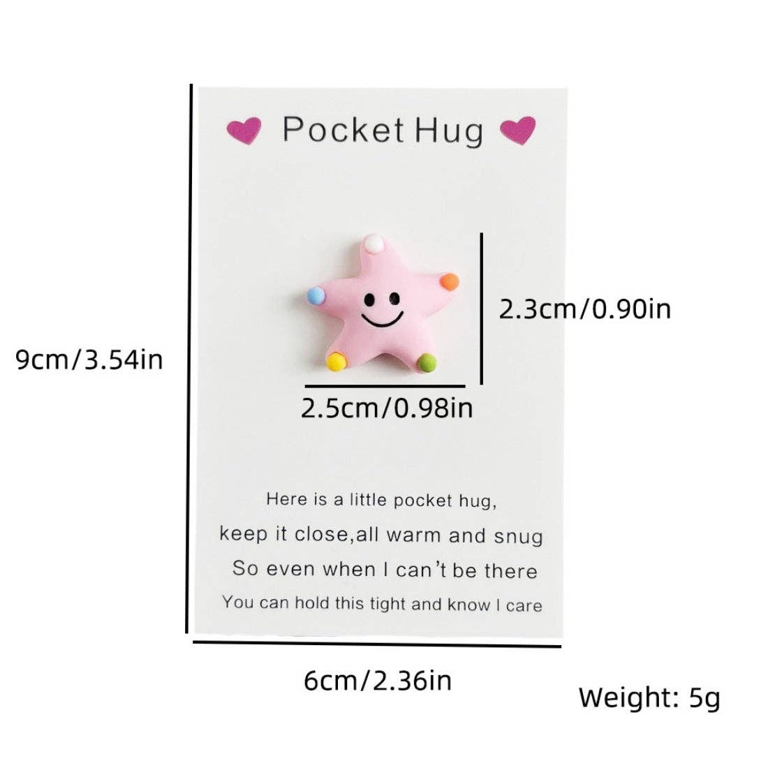 Pocket Hug Cute Smiley Starfish