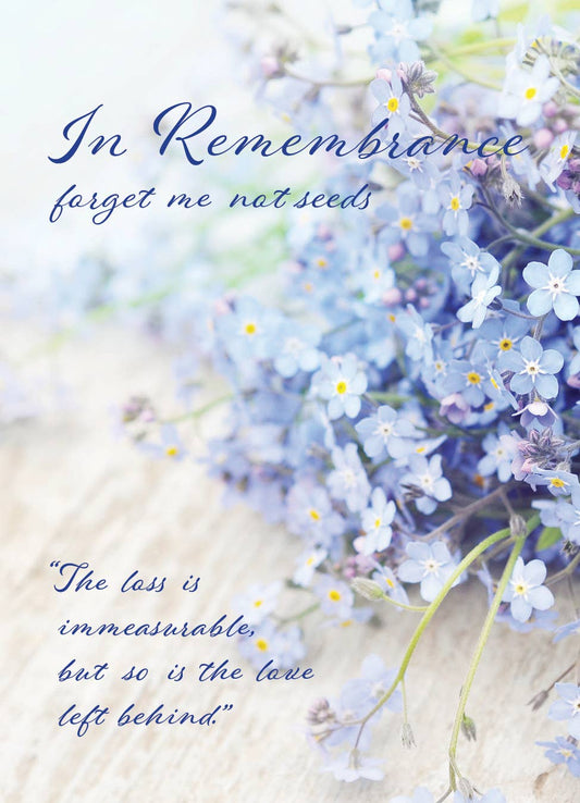 In Remembrance Love Left Behind Forget Me Not Seed Packets