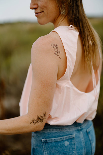 May Birth Flower - Lily of the Valley Temporary Tattoos