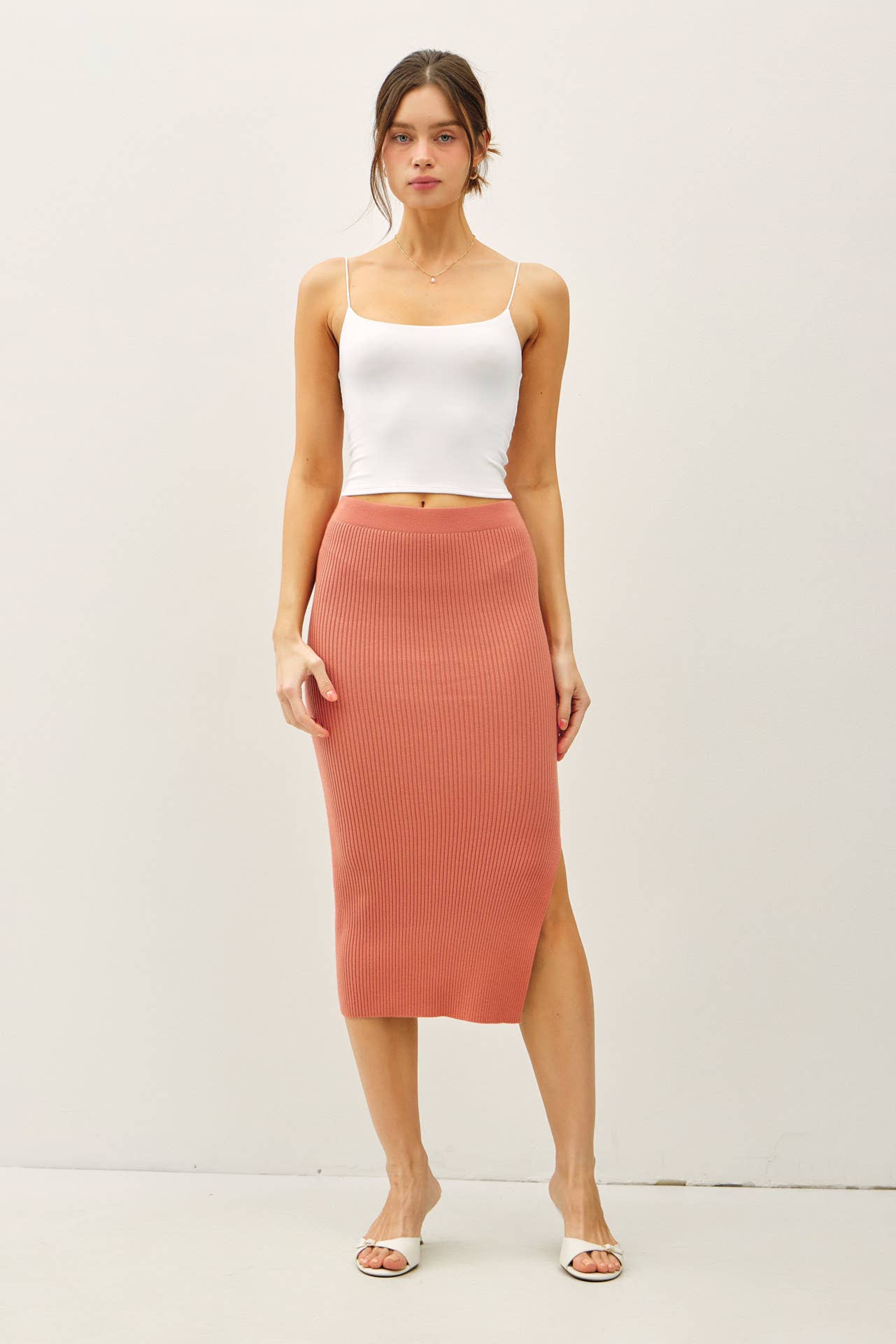 BODYCON MIDI SWEATER SKIRT