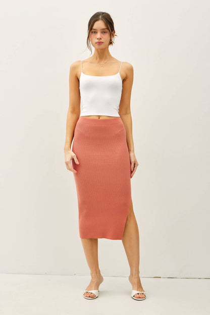 BODYCON MIDI SWEATER SKIRT