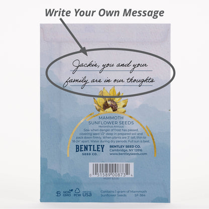 Thinking of You - Mammoth Sunflower Seed Packets