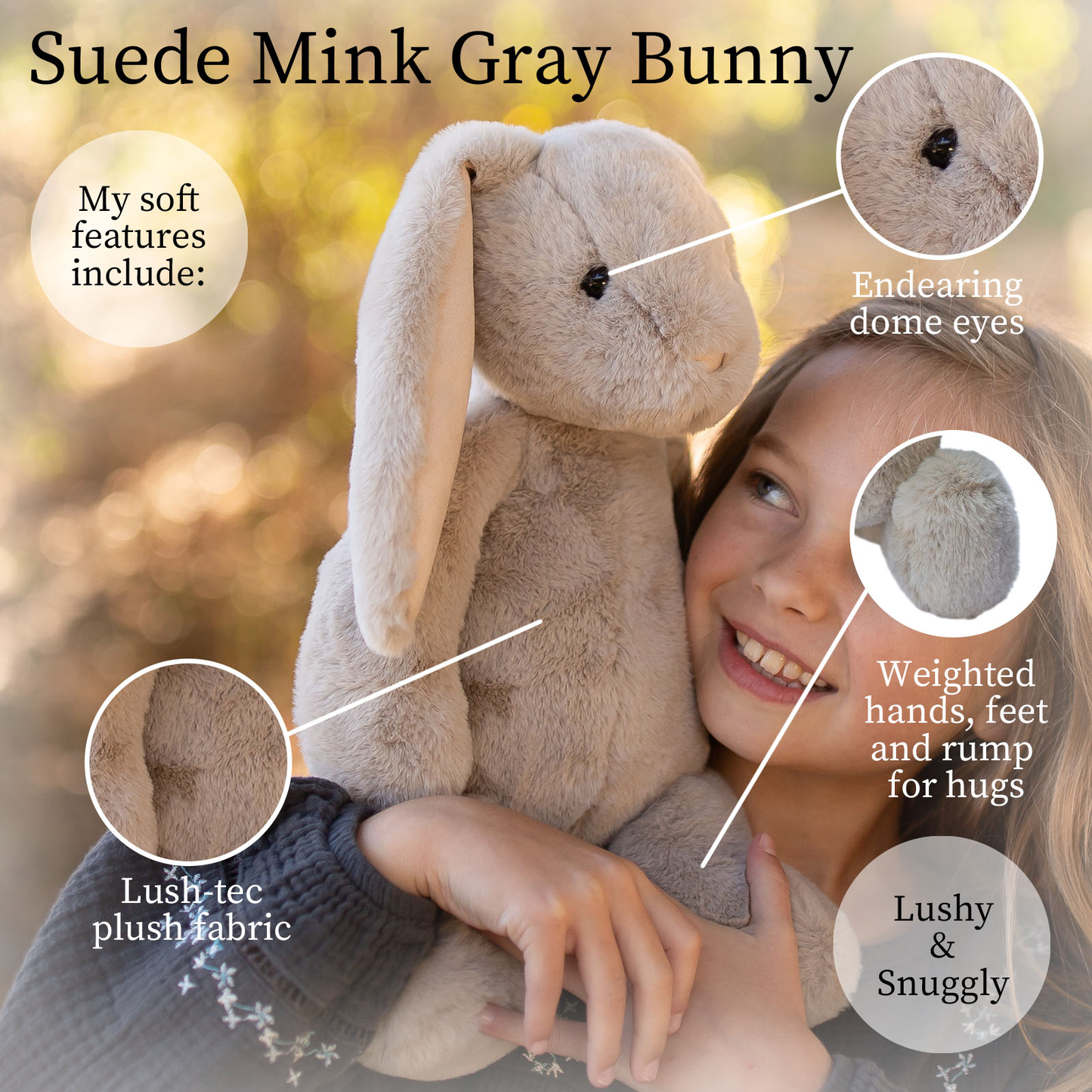 Suede Mink Bunny Plush Toy