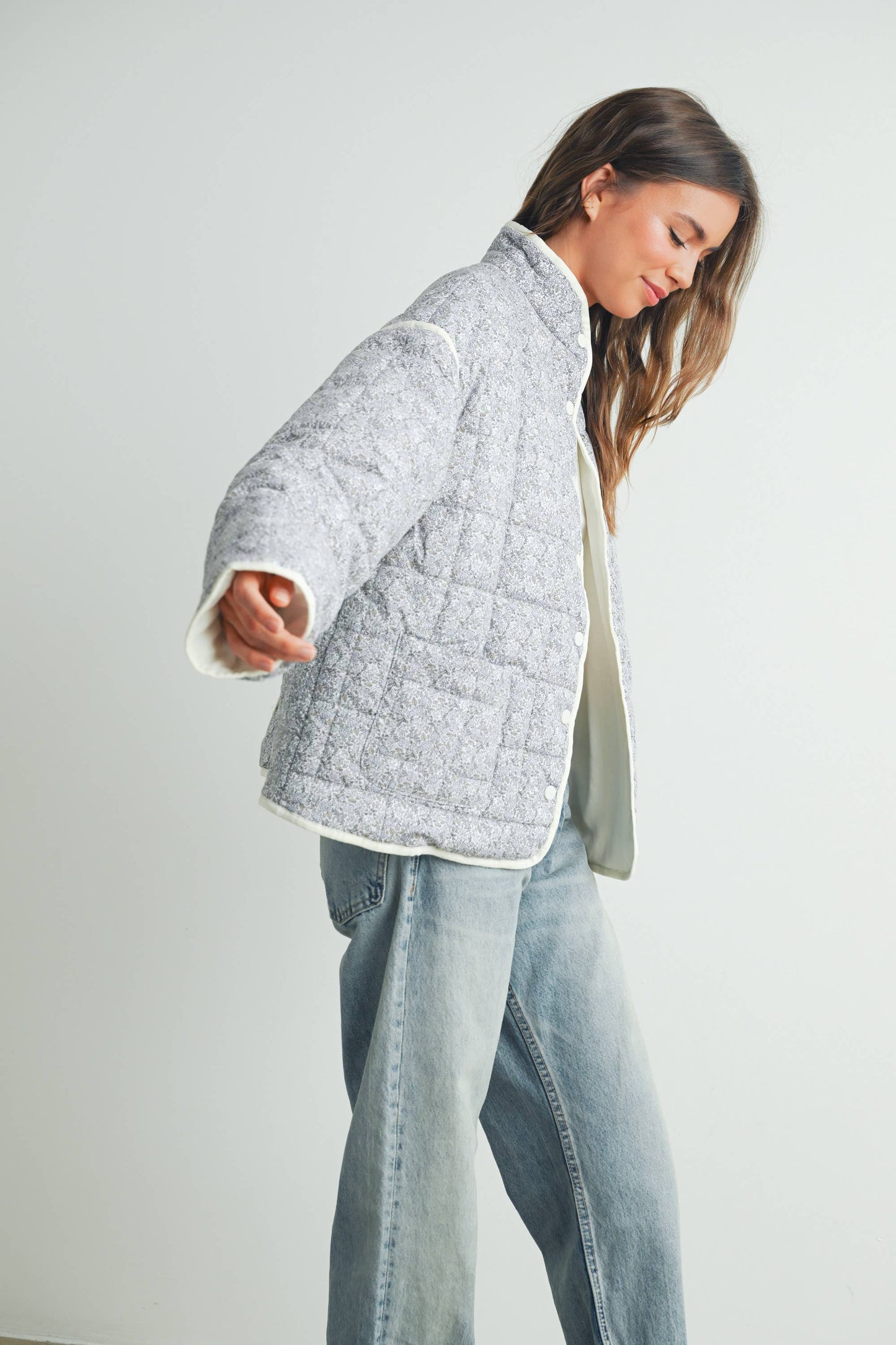 FLORAL QUILTED JACKET