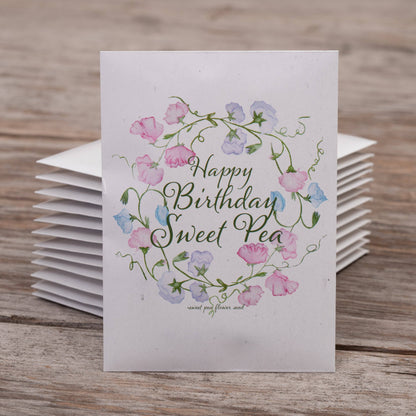 Happy Birthday Sweet Pea - Sweet Pea Seed Packets
