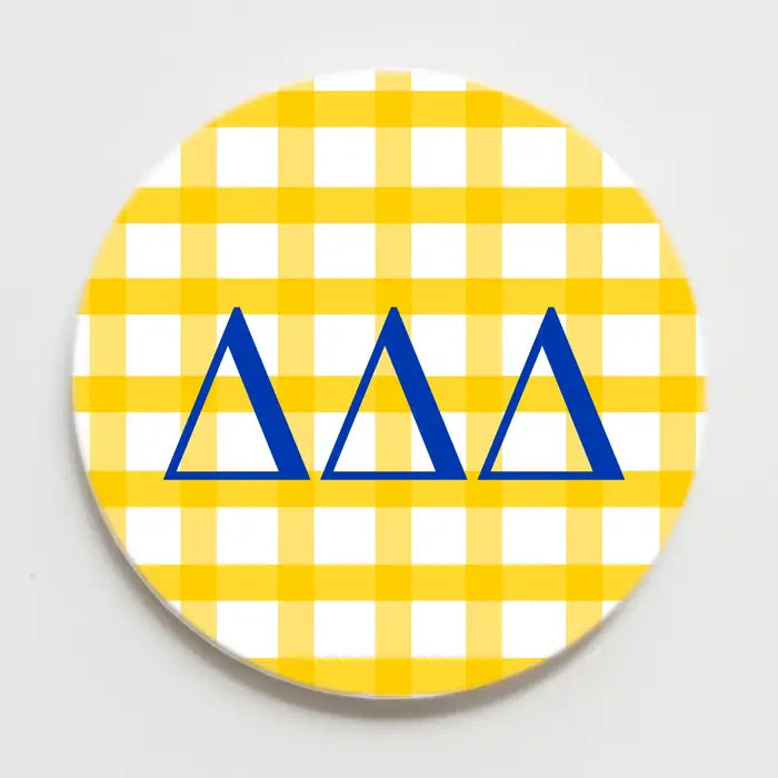Sorority Gingham Buttons 3 inches