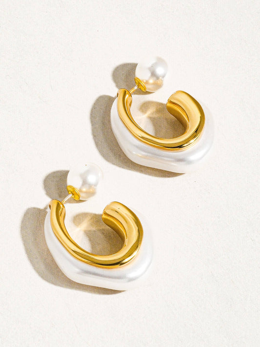 Kinsley Pearl Hoops