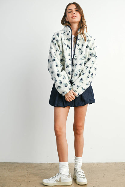 Floral Fluffy Jacket