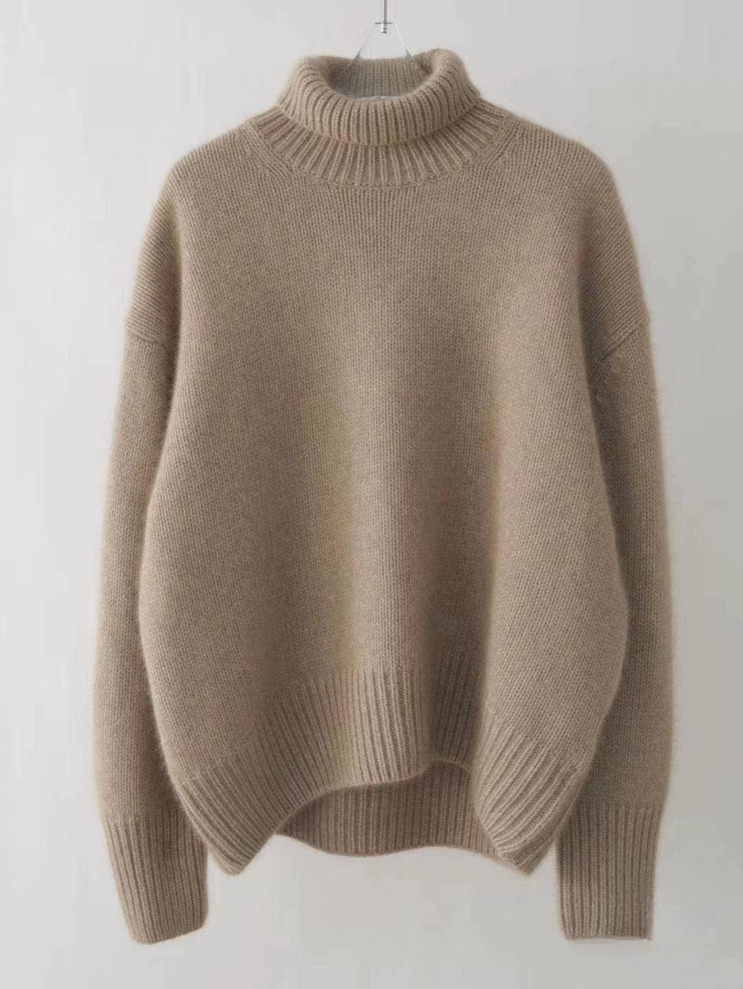Soft Slouchy Turtleneck Knitted Sweater
