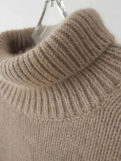 Soft Slouchy Turtleneck Knitted Sweater