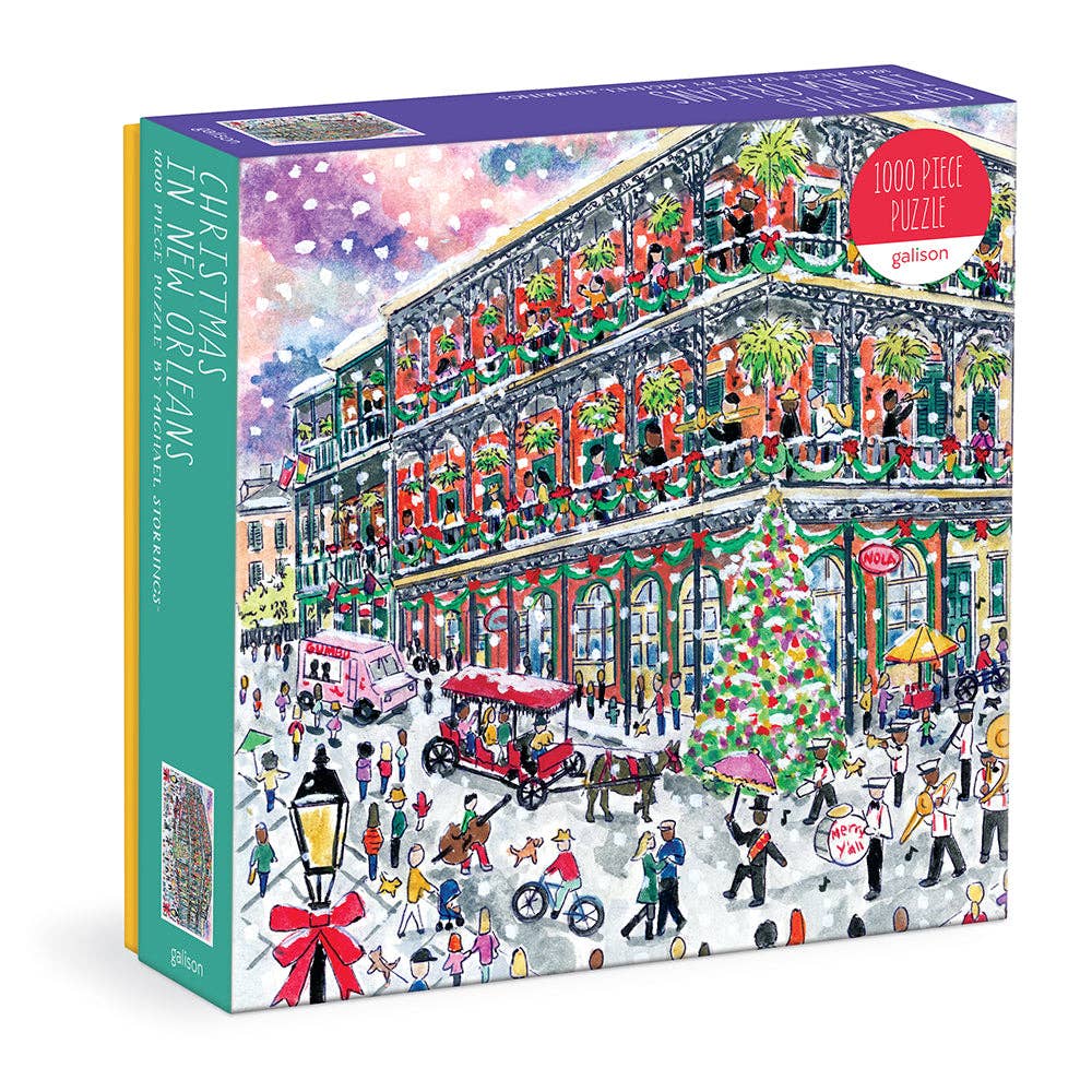 Michael Storrings Christmas in New Orleans 1000 Piece Puzzle wit,