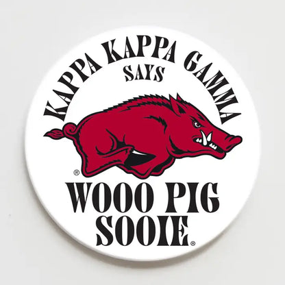 University of Arkansas Sorority Wooo Pig Button