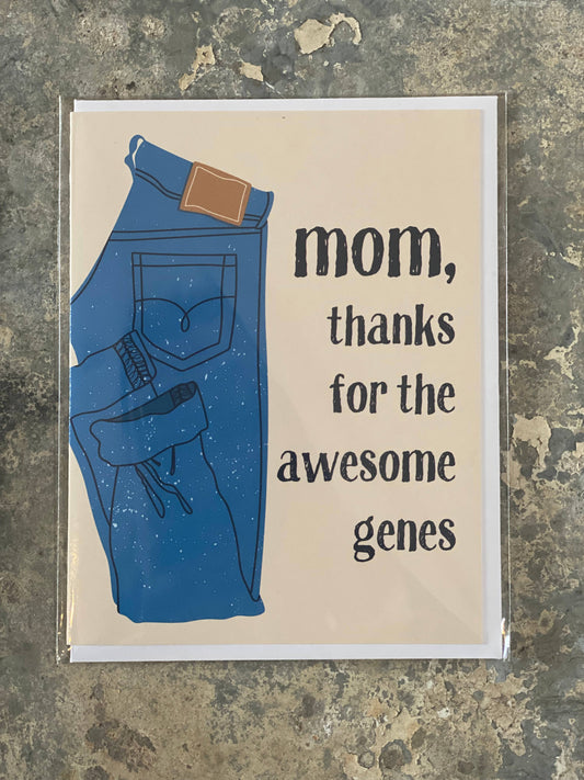 Mom Genes Greeting Card