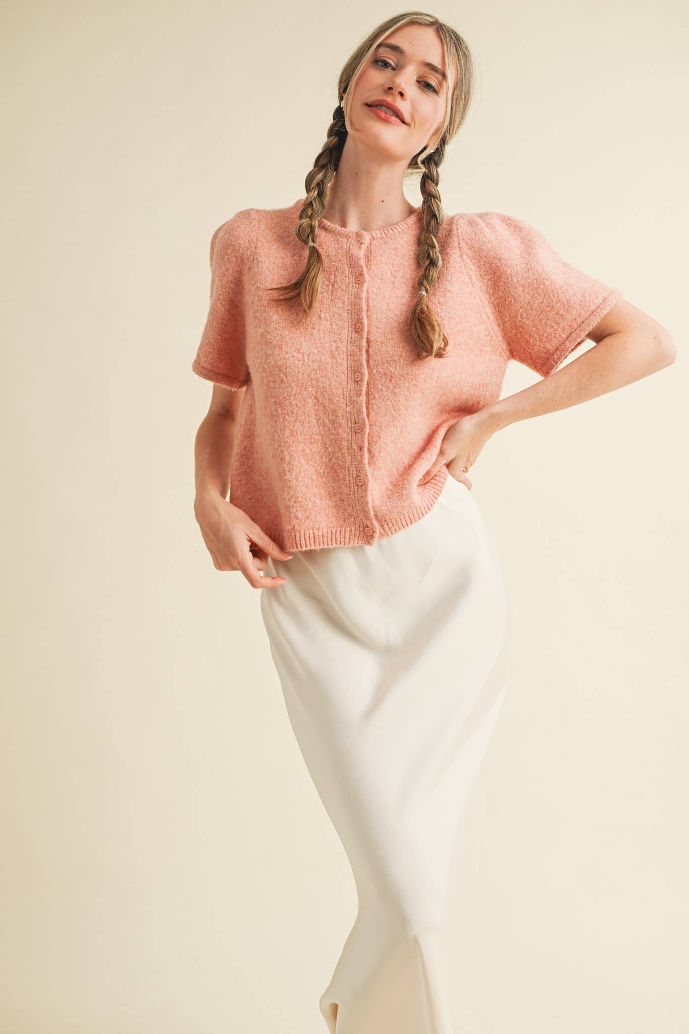 PUFF SLEEVE CARDIGAN