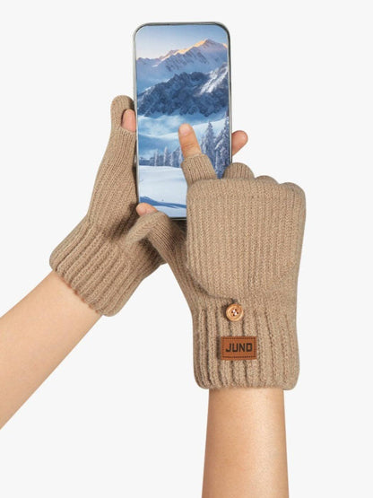 Fingerless Gloves with Mitten Flaps
