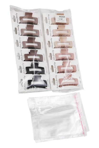 Small Block Matte Earth Tone Hair Clip