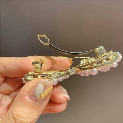 Pearl Bow Hair Clip