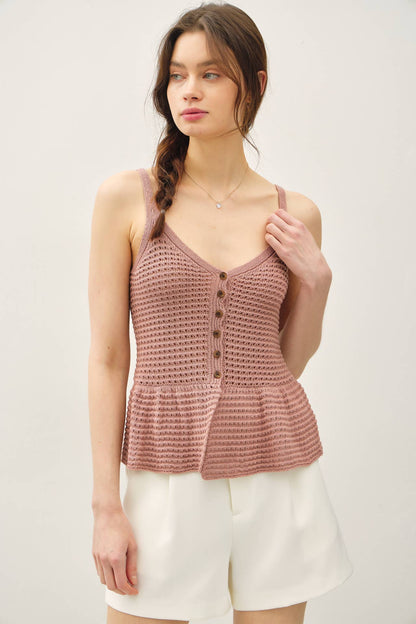 PEPLUM SWEATER TANK
