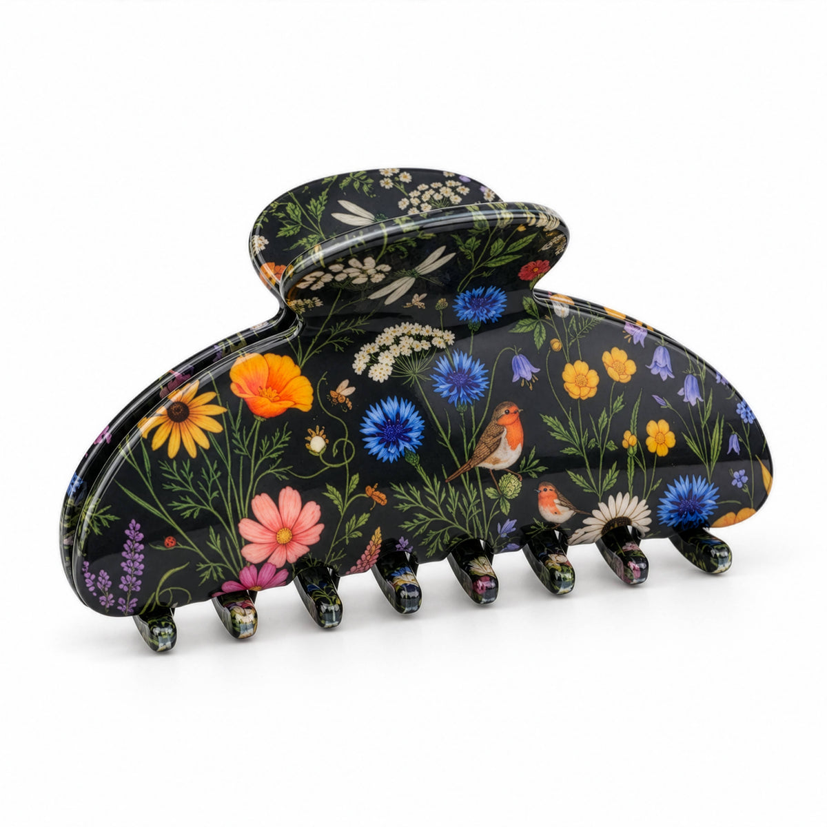 Wildflower Claw Clip Floral California Poppies Hair Claw
