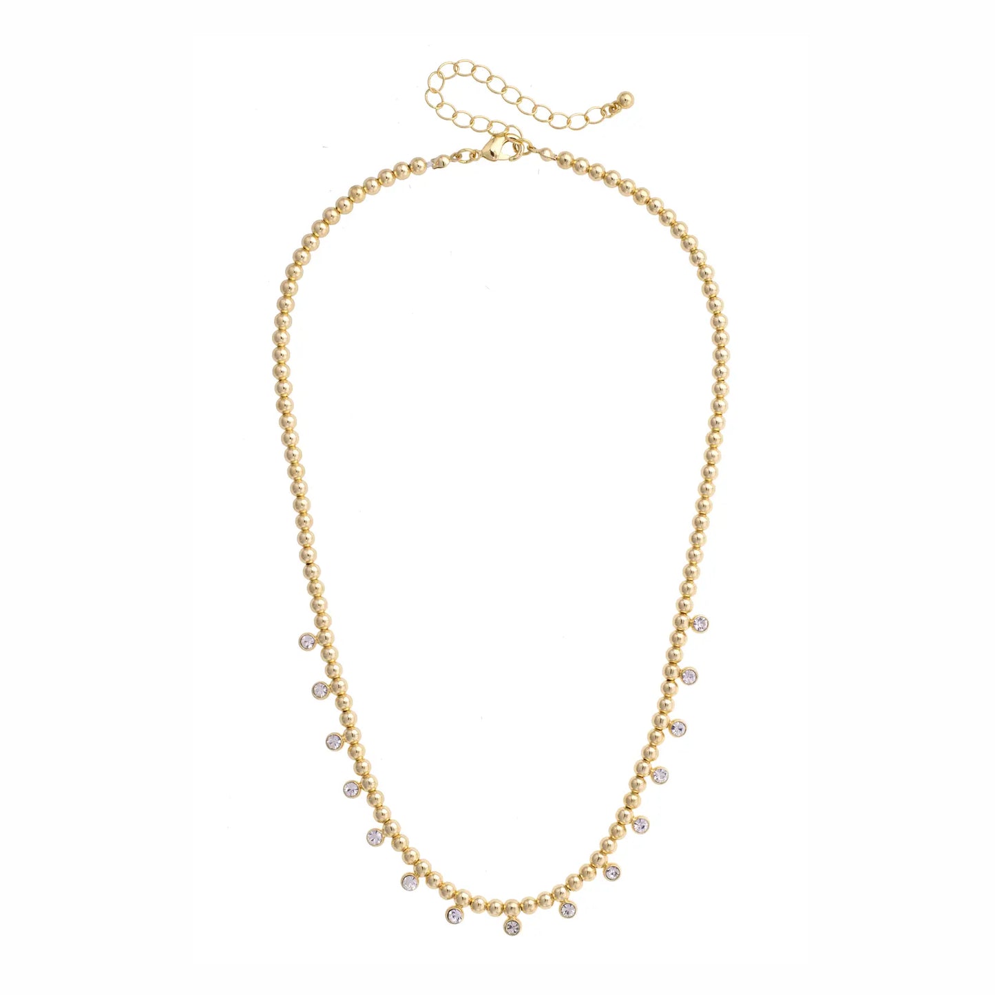 Maya Rhinestone Ball Beaded Necklace