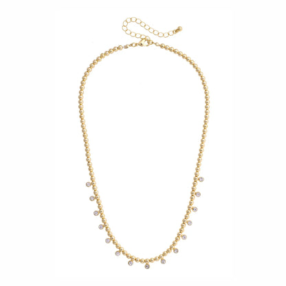 Maya Rhinestone Ball Beaded Necklace