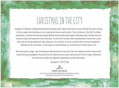 Michael Storrings Christmas in the City 1000 Piece Puzzle