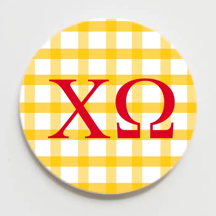 Sorority Gingham Buttons 3 inches