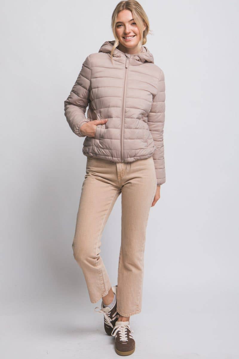 Hooded Light Puffer Jacket